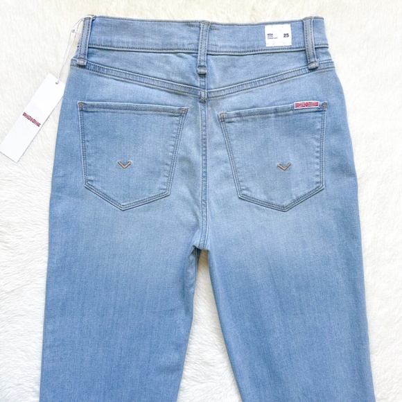 HUDSON Noa Midrise Straight Leg Crop Suri Light Wash Rayon Stretch Jeans - Picture 4 of 11